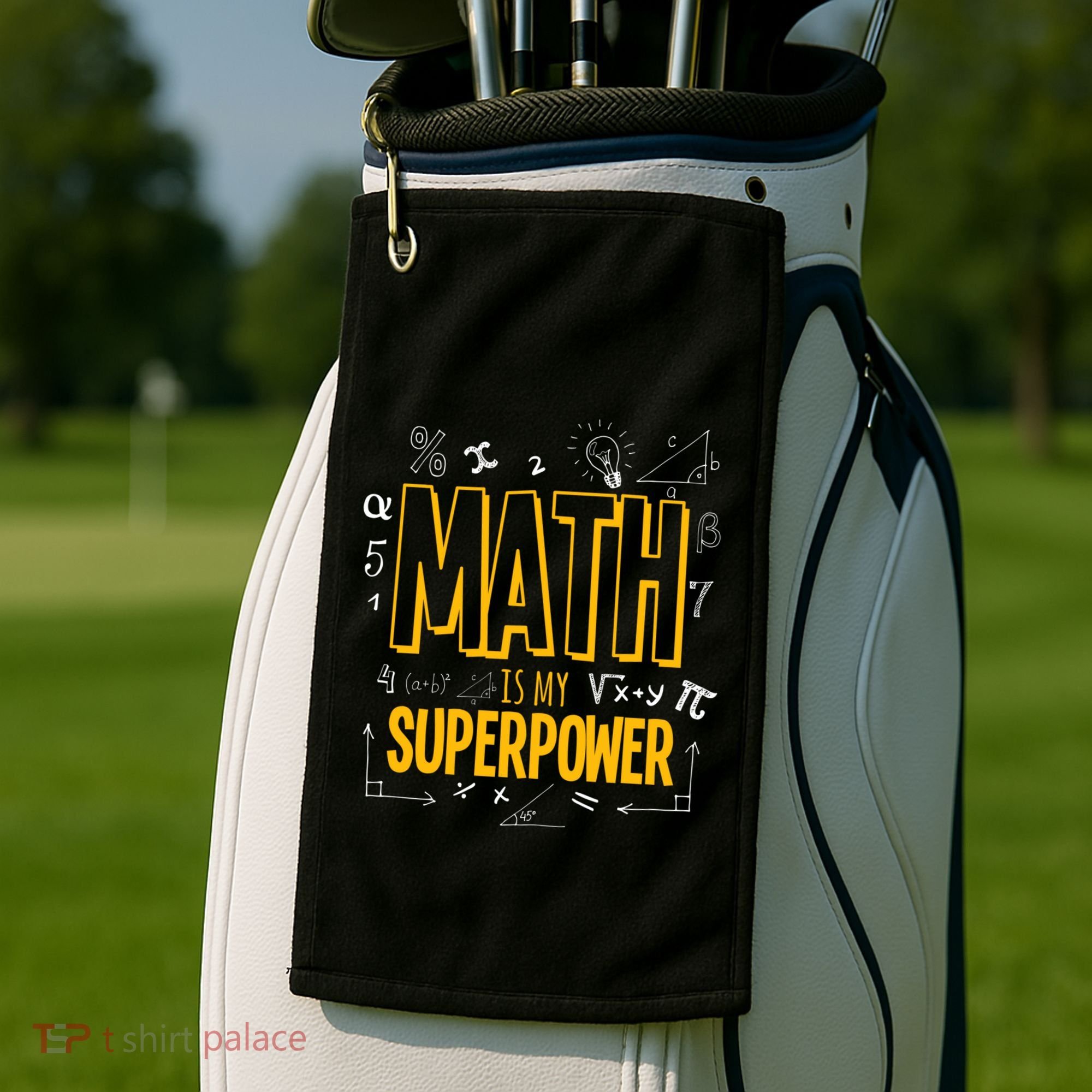 Funny Math Is My Superpower Algebra Lover Steam Gift Golf Towel