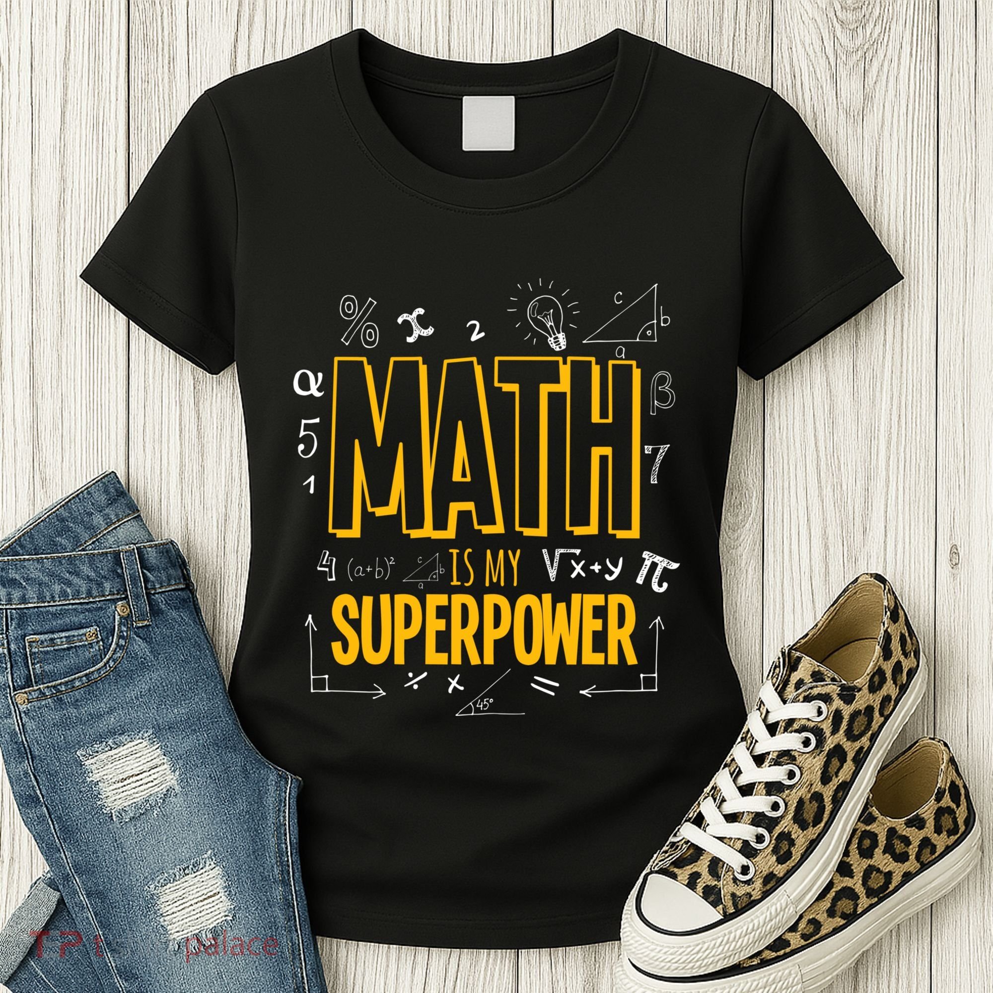 Funny Math Is My Superpower Algebra Lover Steam Gift Women's T-Shirt