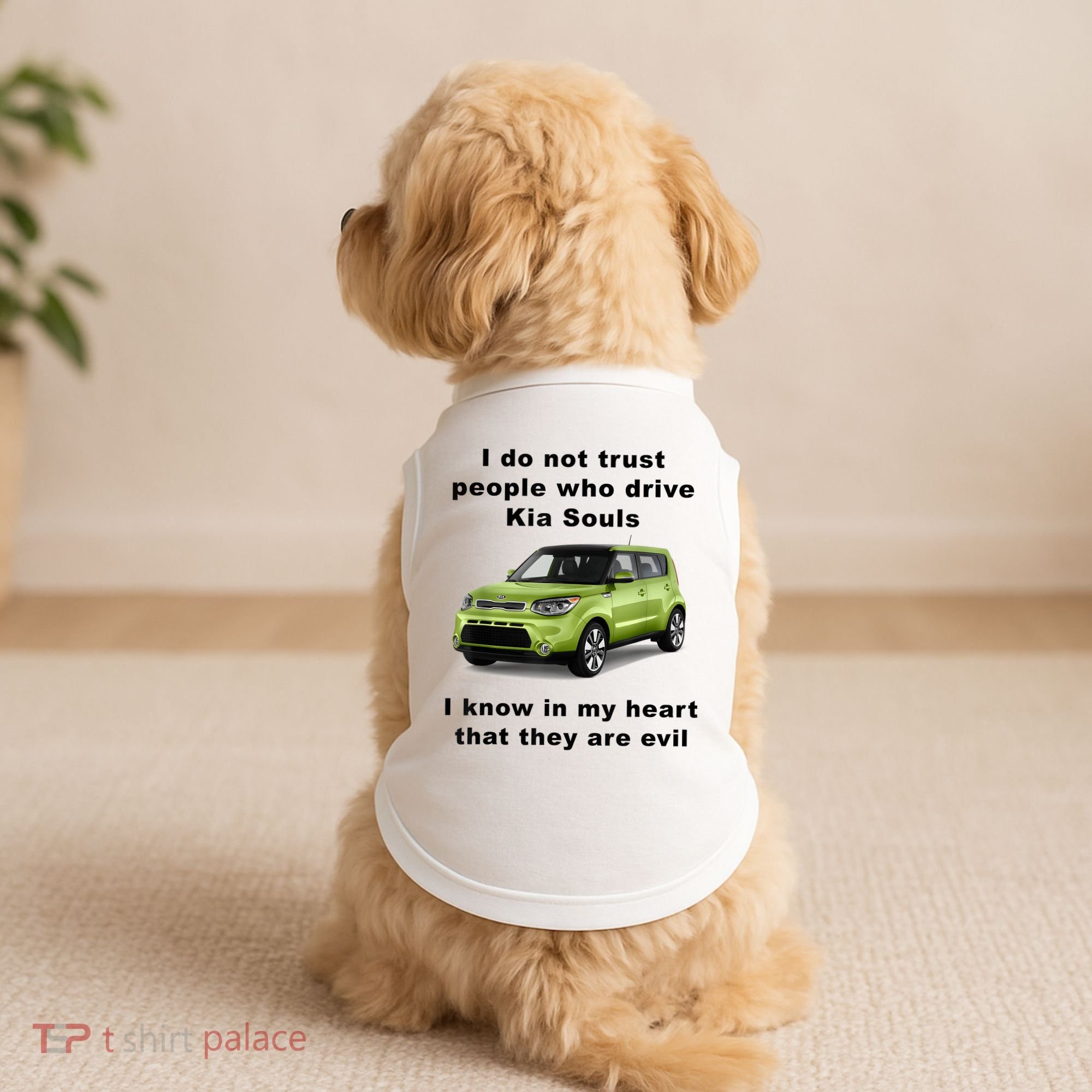 Funny Meme I Do Not Trust People Who Drive Kia Souls Joke Doggie Tank