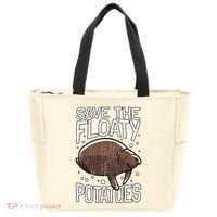 Funny Manatee I Save The Floaty Potatoes I Manatee Tote Bag thumb 0