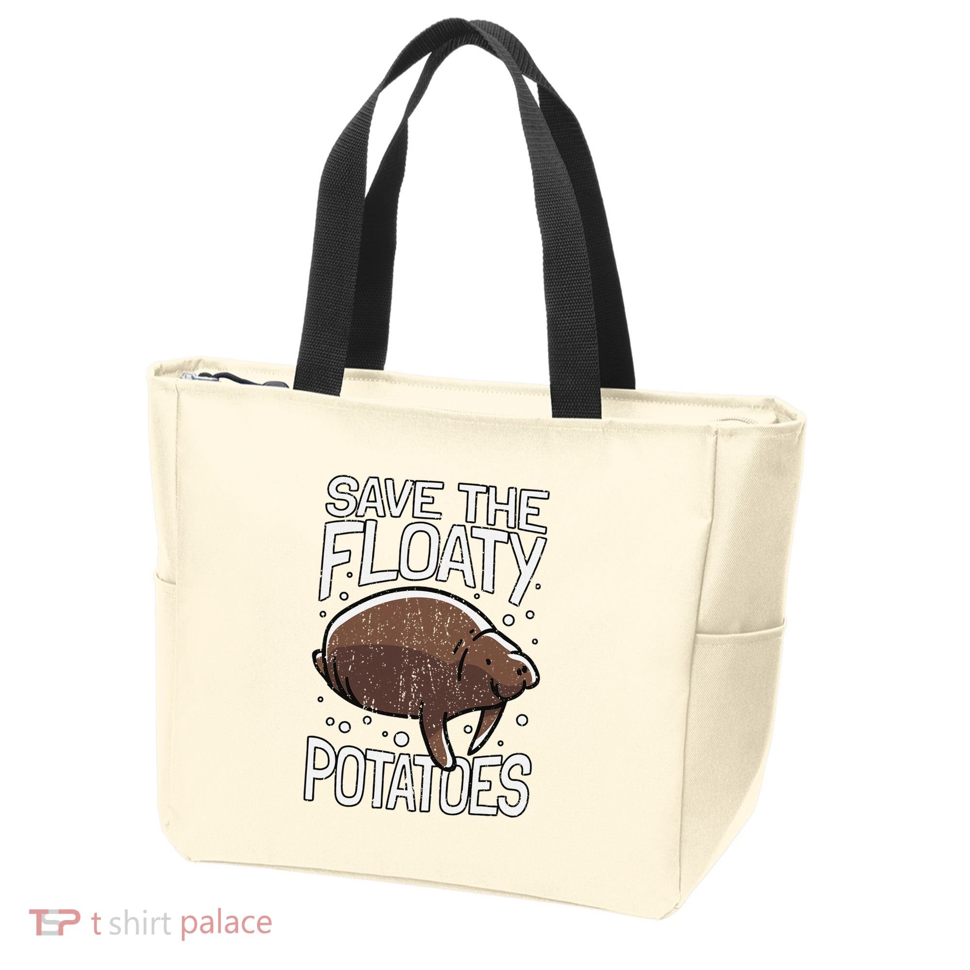 Funny Manatee I Save The Floaty Potatoes I Manatee Tote Bag