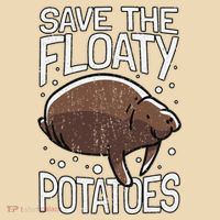 Funny Manatee I Save The Floaty Potatoes I Manatee Tote Bag thumb 4
