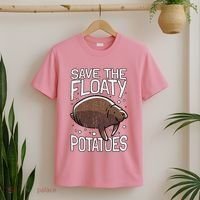 Funny Manatee I Save The Floaty Potatoes I Manatee T-Shirt thumb 2