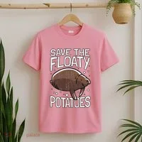 Funny Manatee I Save The Floaty Potatoes I Manatee T-Shirt thumb 2
