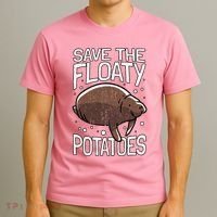 Funny Manatee I Save The Floaty Potatoes I Manatee T-Shirt thumb 3