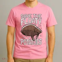 Funny Manatee I Save The Floaty Potatoes I Manatee T-Shirt thumb 3