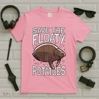 Funny Manatee I Save The Floaty Potatoes I Manatee T-Shirt thumb 5