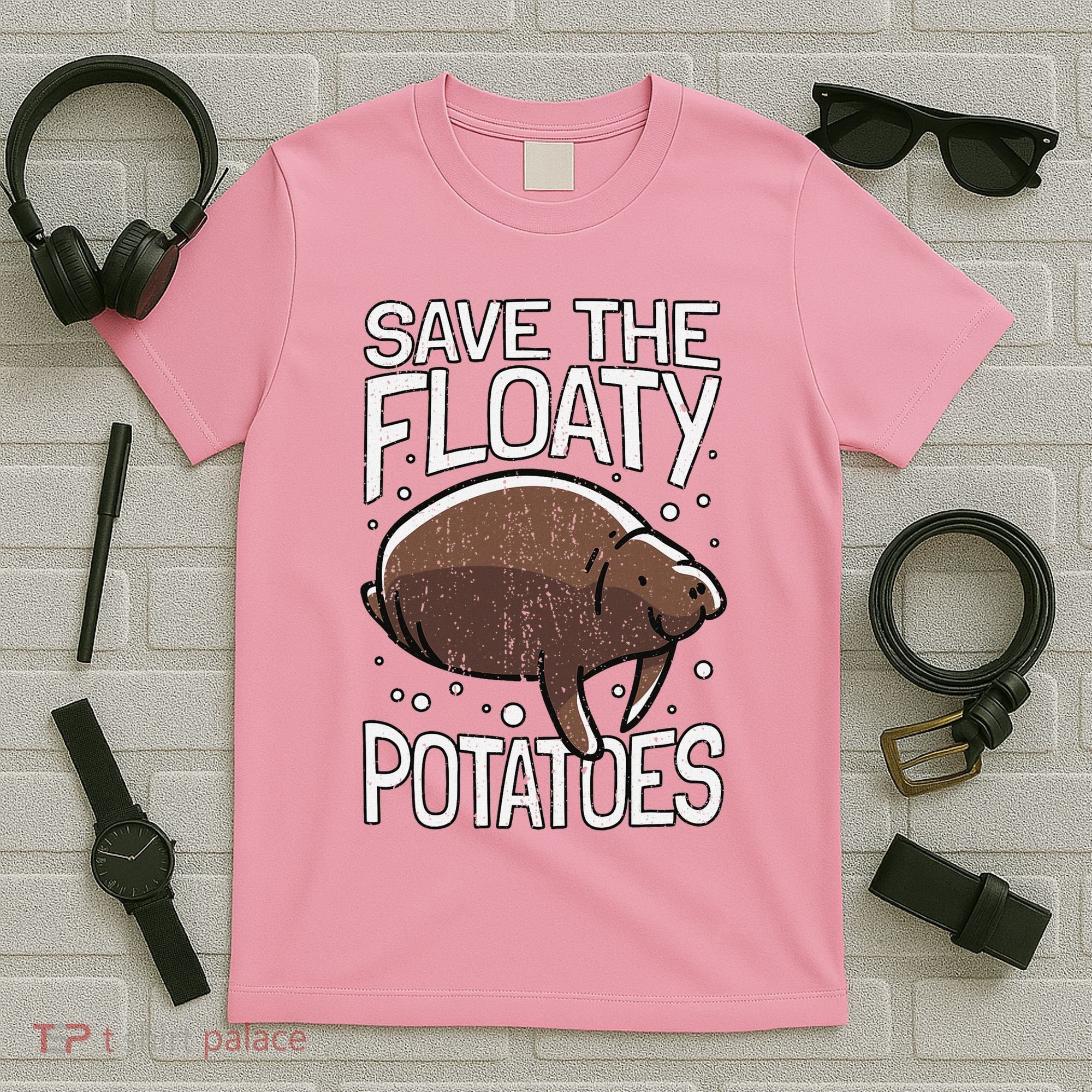 Funny Manatee I Save The Floaty Potatoes I Manatee T-Shirt
