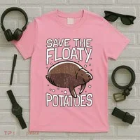 Funny Manatee I Save The Floaty Potatoes I Manatee T-Shirt thumb 5