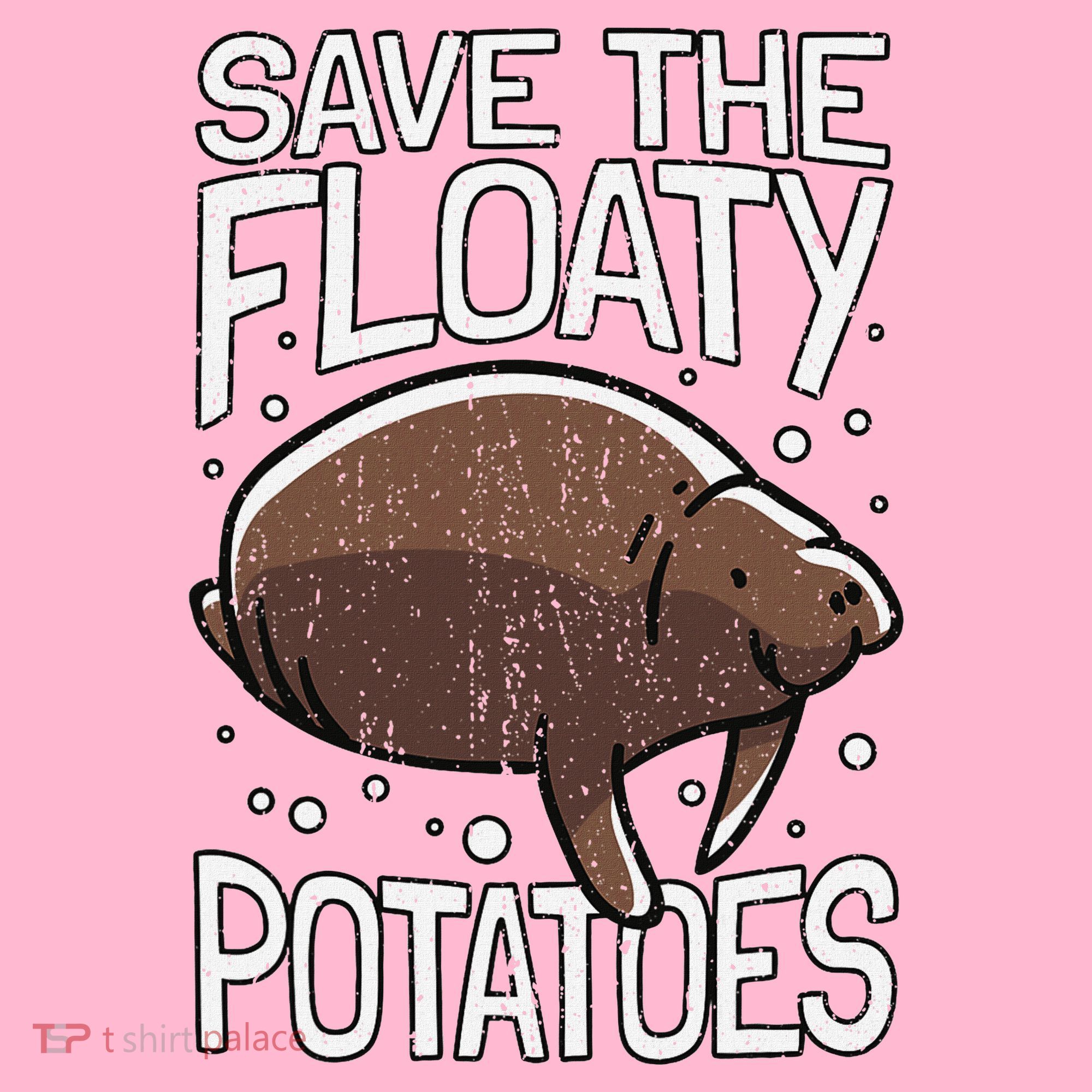 Funny Manatee I Save The Floaty Potatoes I Manatee Coaster
