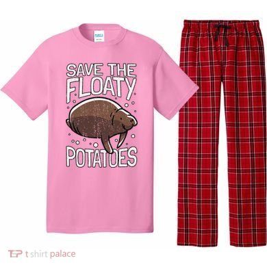 Funny Manatee I Save The Floaty Potatoes I Manatee Pajama Set