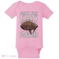 Funny Manatee I Save The Floaty Potatoes I Manatee Baby Bodysuit thumb 0