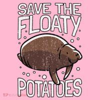 Funny Manatee I Save The Floaty Potatoes I Manatee Baby Bodysuit thumb 2
