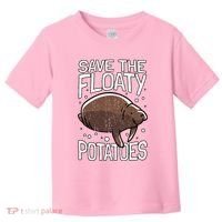 Funny Manatee I Save The Floaty Potatoes I Manatee Toddler T-Shirt thumb 0