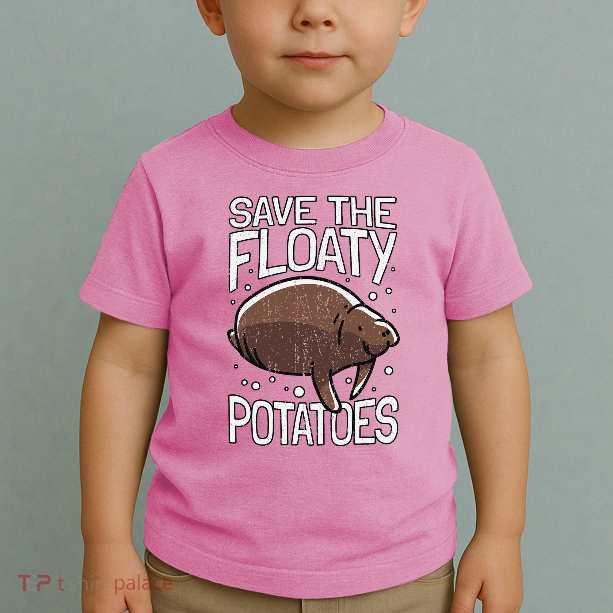 Funny Manatee I Save The Floaty Potatoes I Manatee Toddler T-Shirt