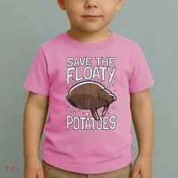 Funny Manatee I Save The Floaty Potatoes I Manatee Toddler T-Shirt thumb 2