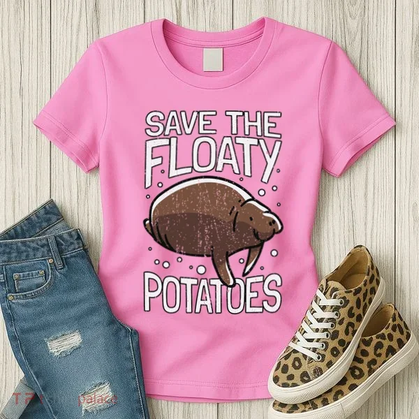 Funny Manatee I Save The Floaty Potatoes I Manatee Women's T-Shirt