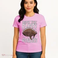 Funny Manatee I Save The Floaty Potatoes I Manatee Women's T-Shirt thumb 4