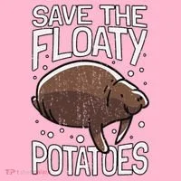 Funny Manatee I Save The Floaty Potatoes I Manatee Women's T-Shirt thumb 6