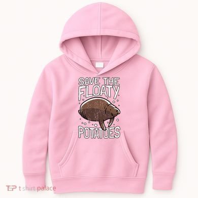 Funny Manatee I Save The Floaty Potatoes I Manatee Kids Hoodie