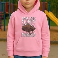 Funny Manatee I Save The Floaty Potatoes I Manatee Kids Hoodie thumb 2