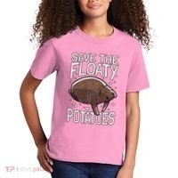 Funny Manatee I Save The Floaty Potatoes I Manatee Kids T-Shirt thumb 2