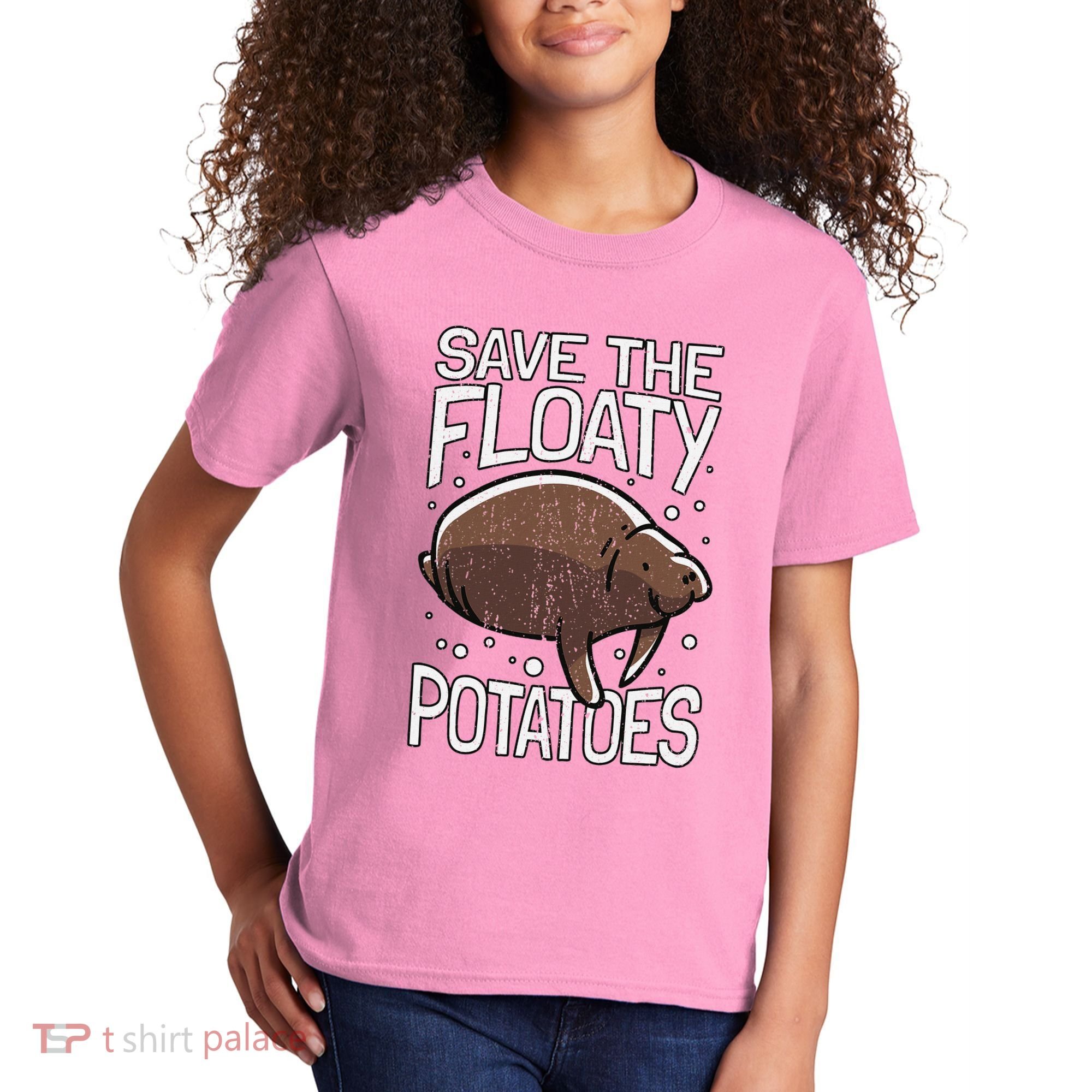 Funny Manatee I Save The Floaty Potatoes I Manatee Kids T-Shirt