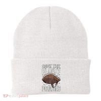 Funny Manatee I Save The Floaty Potatoes I Manatee Beanie thumb 0