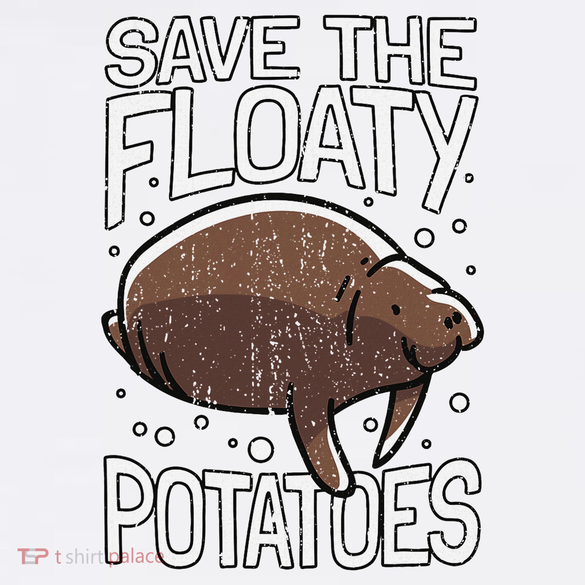 Funny Manatee I Save The Floaty Potatoes I Manatee Beanie