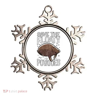 Funny Manatee I Save The Floaty Potatoes I Manatee Ornament