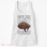 Funny Manatee I Save The Floaty Potatoes I Manatee Women's Tank Top thumb 0