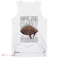 Funny Manatee I Save The Floaty Potatoes I Manatee Tank Top thumb 0