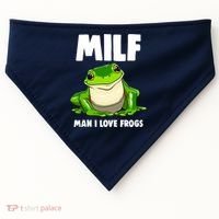 Funny Man I Love Frogs Tee Shirts Frog Love USA-Made Doggie Bandana thumb 0