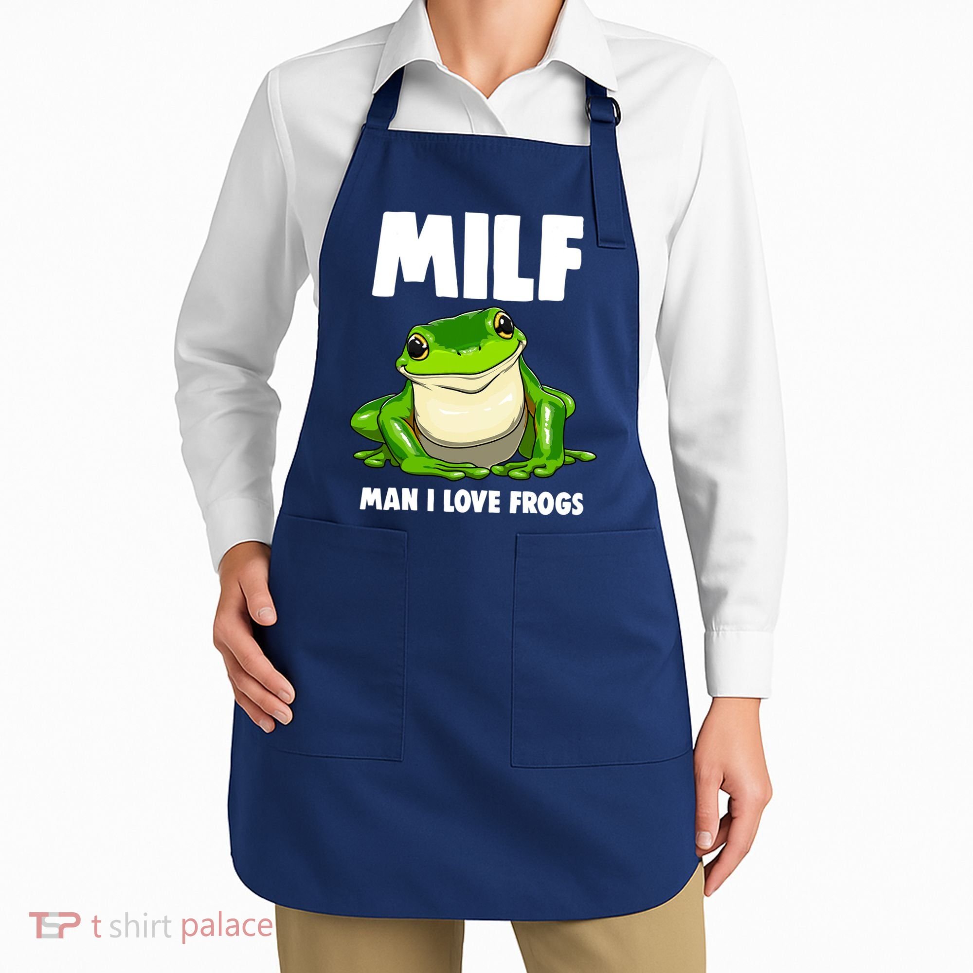 Funny Man I Love Frogs Tee Shirts Frog Love Apron