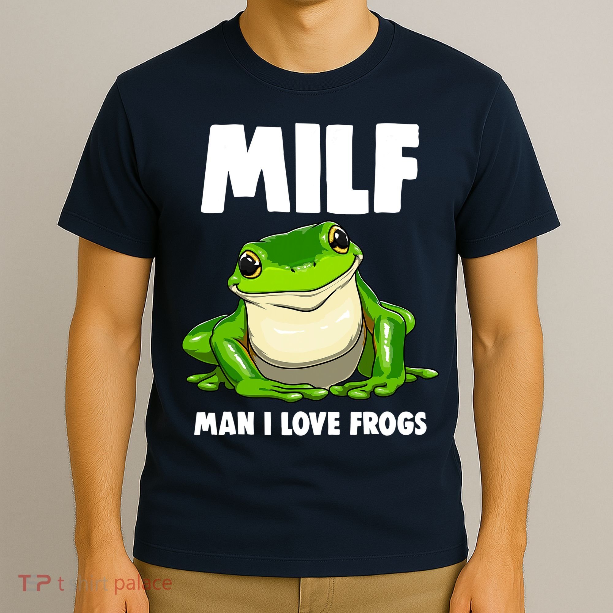 Funny Man I Love Frogs Tee Shirts Frog Love T-Shirt