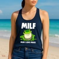 Funny Man I Love Frogs Tee Shirts Frog Love Women's Tank Top thumb 2