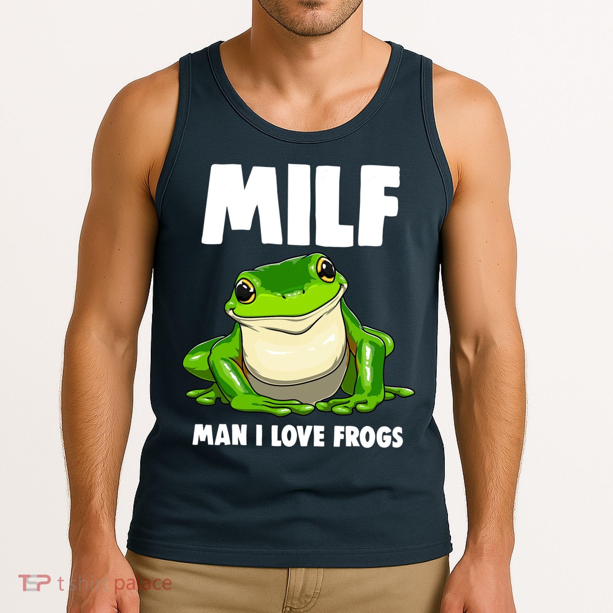 Funny Man I Love Frogs Tee Shirts Frog Love Tank Top