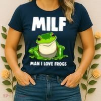 Funny Man I Love Frogs Tee Shirts Frog Love Women's T-Shirt thumb 2