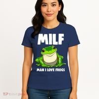 Funny Man I Love Frogs Tee Shirts Frog Love Women's T-Shirt thumb 4