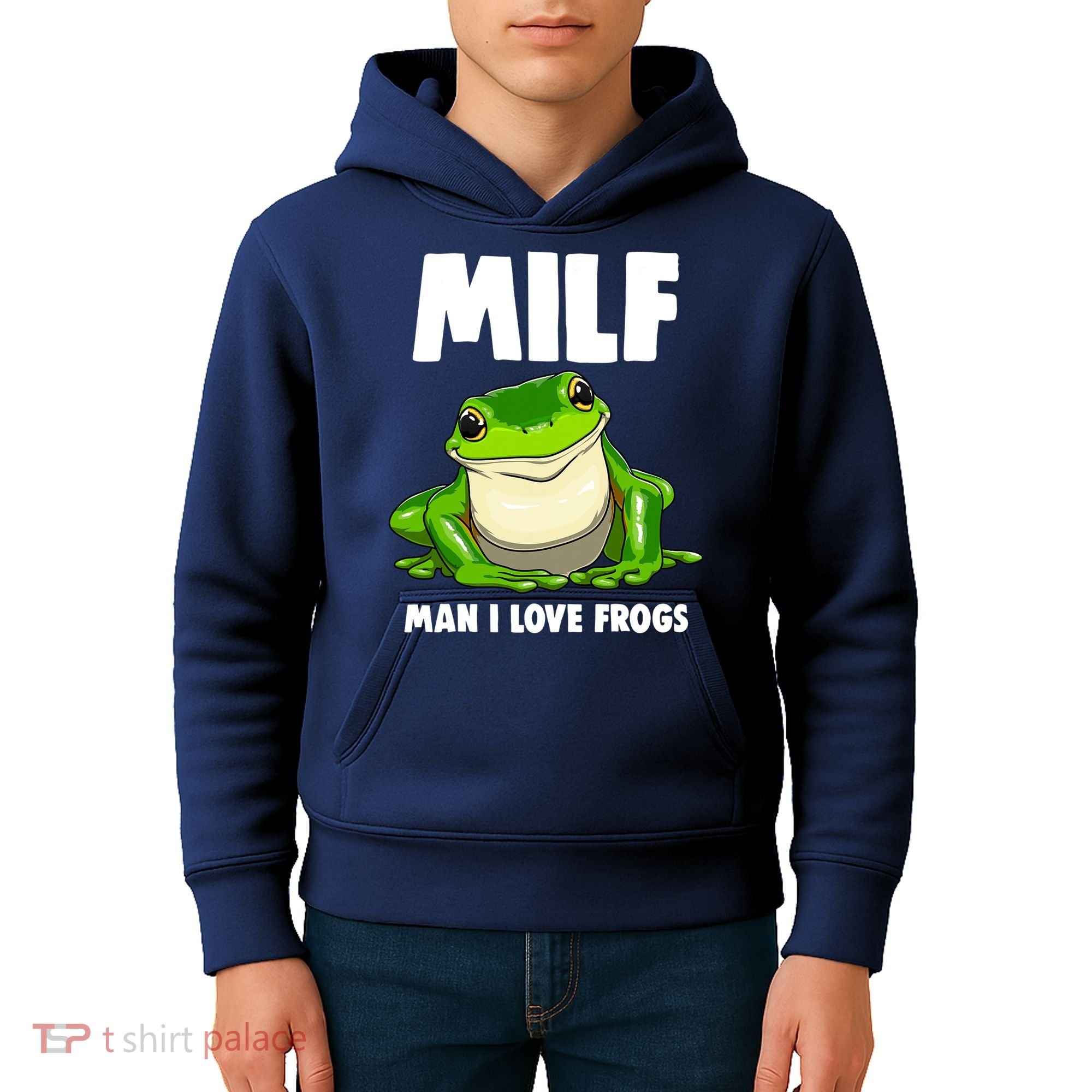 Funny Man I Love Frogs Tee Shirts Frog Love Kids Hoodie