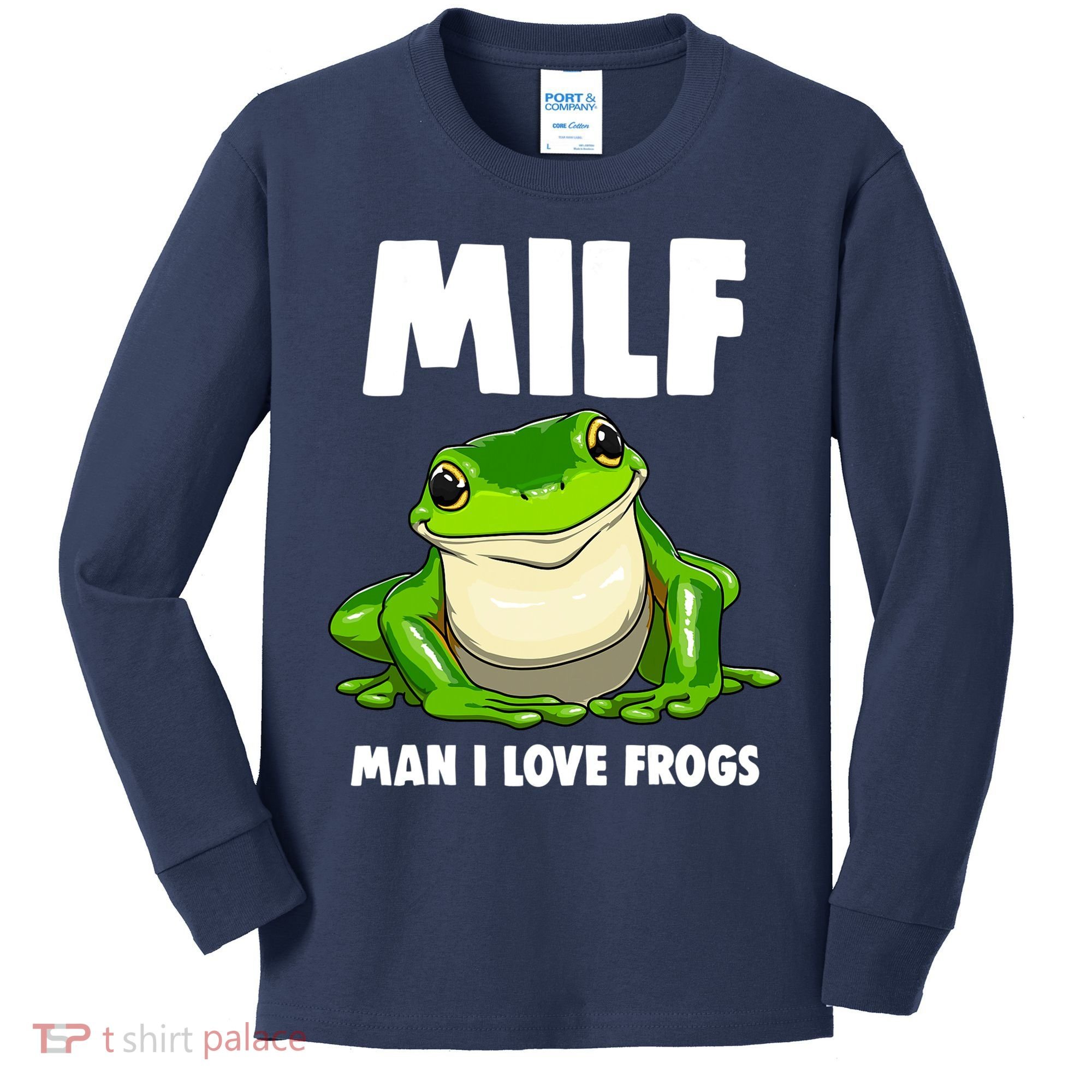 Funny Man I Love Frogs Tee Shirts Frog Love Kids Long Sleeve Shirt