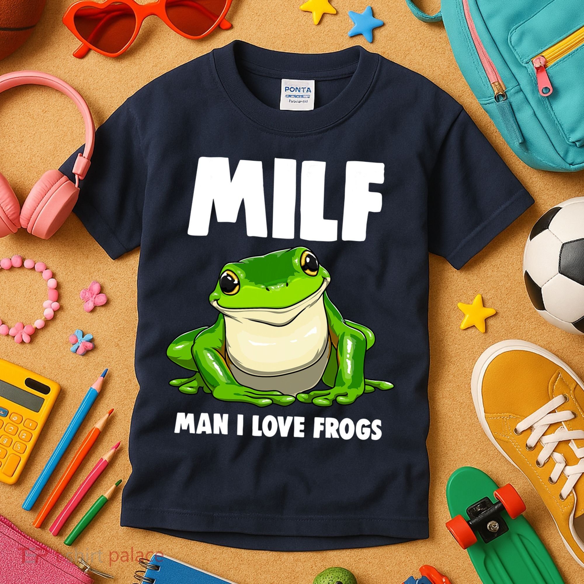 Funny Man I Love Frogs Tee Shirts Frog Love Kids T-Shirt
