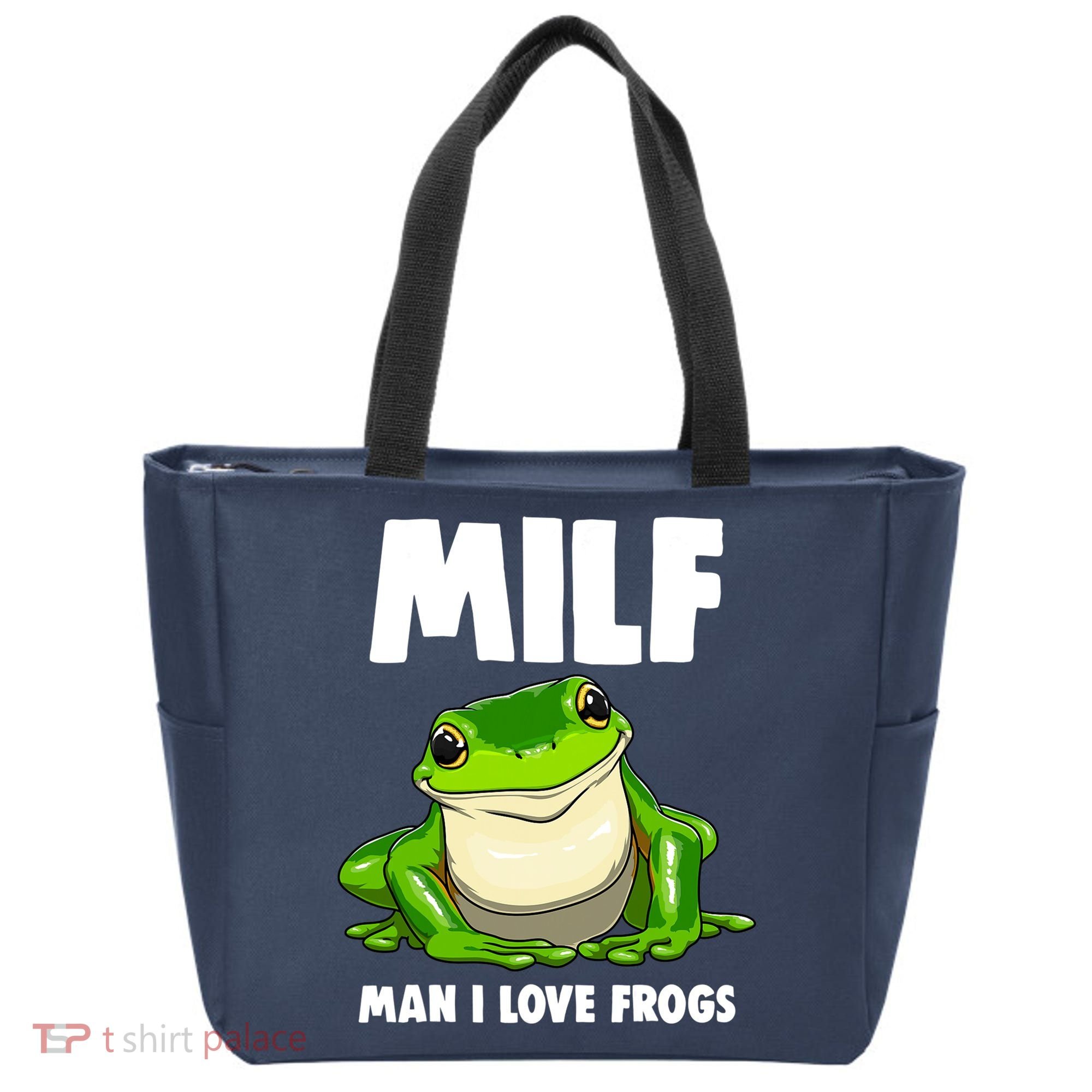 Funny Man I Love Frogs Tee Shirts Frog Love Tote Bag
