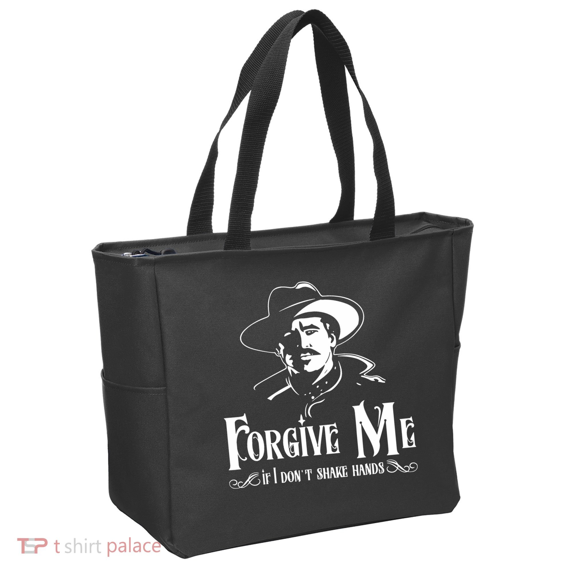 Forgive Me If I DonT Shake Hand Tote Bag