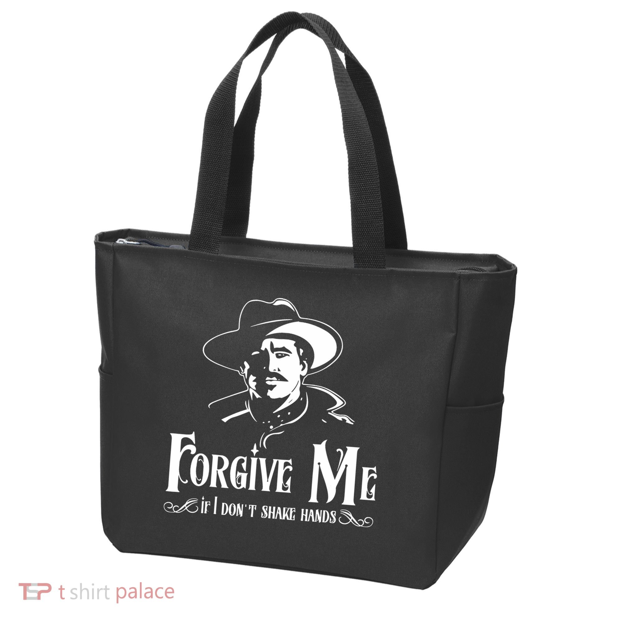 Forgive Me If I DonT Shake Hand Tote Bag