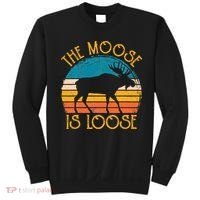 Funny Moose Is Loose Animal Apparel Cute Men Women Alaska Sweatshirt thumb 0