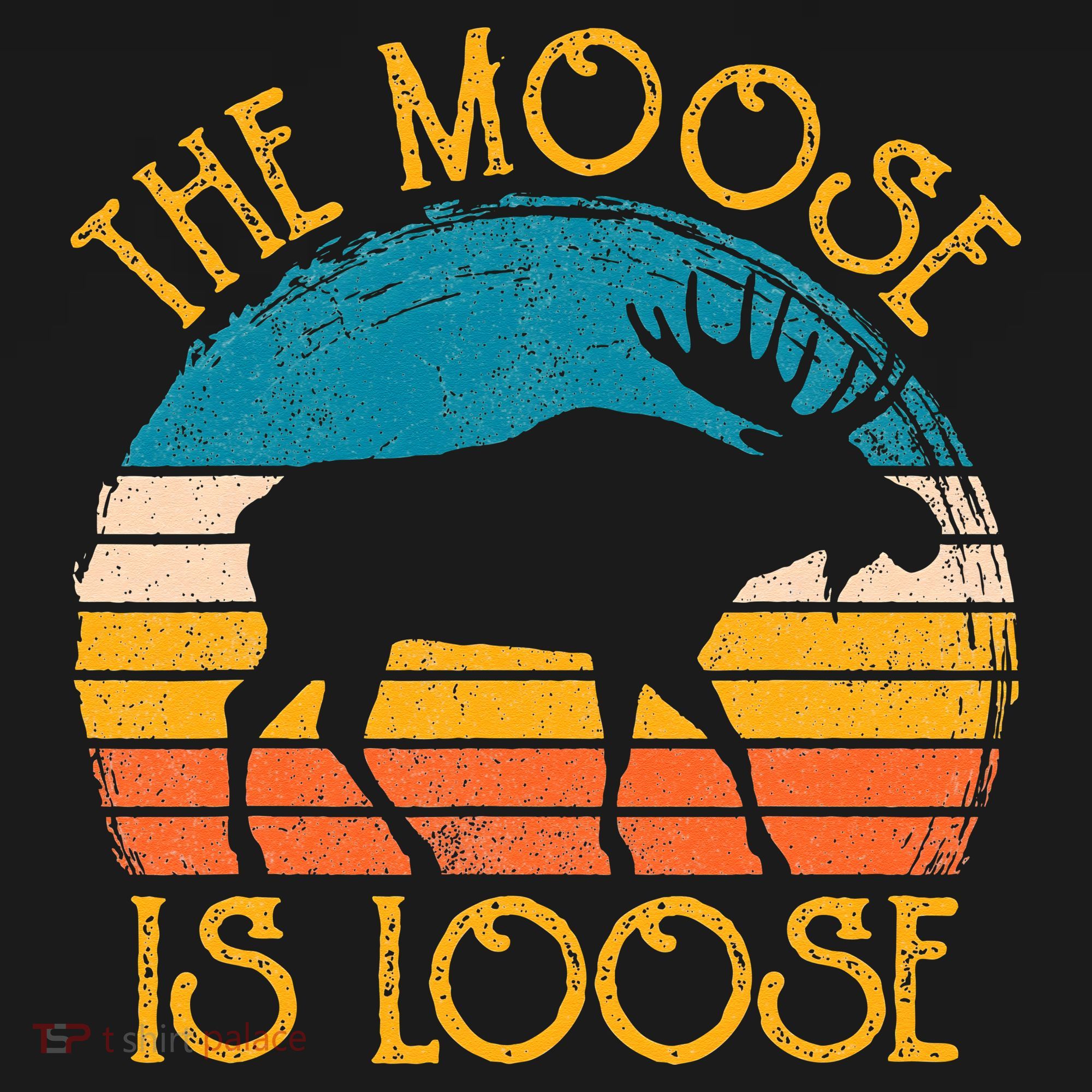 Funny Moose Is Loose Animal Apparel Cute Men Women Alaska Polo