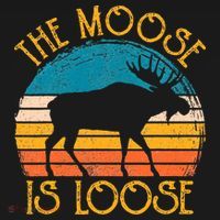 Funny Moose Is Loose Animal Apparel Cute Men Women Alaska Mousepad thumb 1