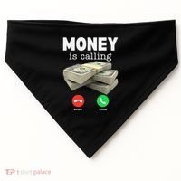 Funny Money Is Calling Dollar Cash Phone Screen USA-Made Doggie Bandana thumb 0