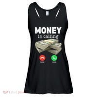 Funny Money Is Calling Dollar Cash Phone Screen Ladies Essential Flowy Tank thumb 0